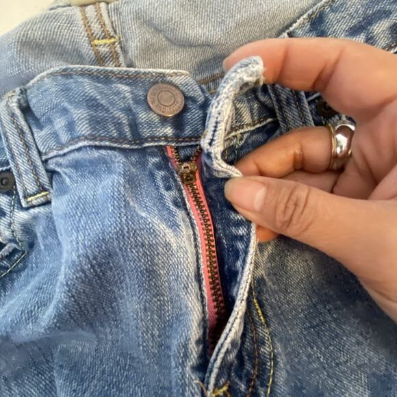 Abercrombie & Fitch A&F Stretch Vintage Flare Jeans Size 10S Light Blue Y2K 90s - Picture 6 of 10